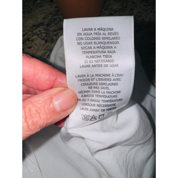 Dear John White Soft Ruffled Cottage Core Peasent Feminine L/S Large Blouse - Picture 9 of 12